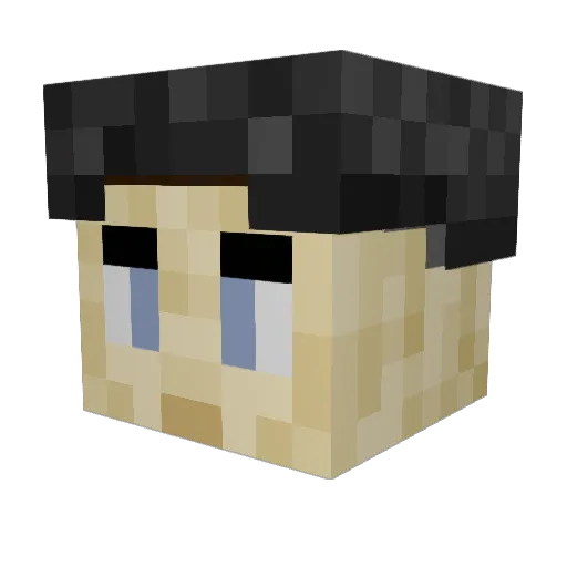 YAGUN2001 Minecraft avatar head, 3D render