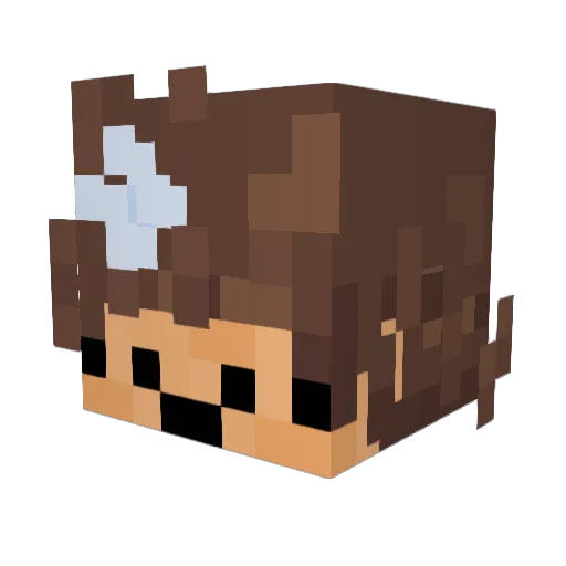 YAHO7 Minecraft avatar head, 3D render