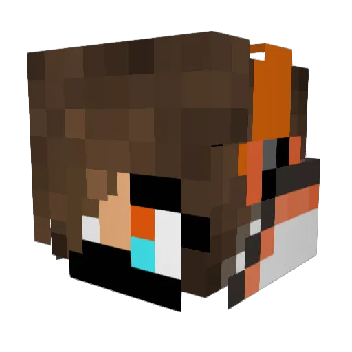 YAHOOOOOOOO000 Minecraft avatar head, 3D render