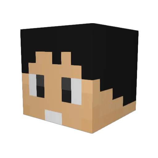 YAKAYA_ Minecraft avatar head, 3D render