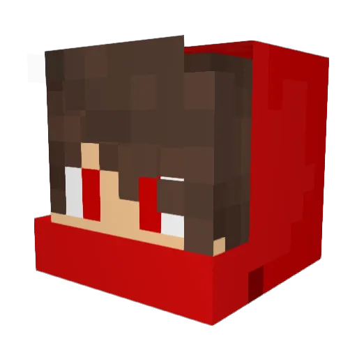 YAMATOLOVE Minecraft avatar head, 3D render
