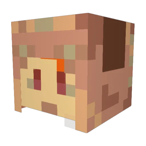 YAMATOMOT Minecraft avatar head, 3D render
