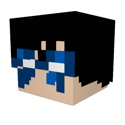 YAMAY17 Minecraft avatar head, 3D render