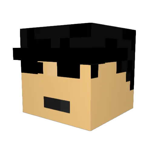 YAM_The_Boy Minecraft avatar head, 3D render