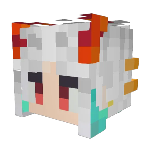 YAN3369 Minecraft avatar head, 3D render
