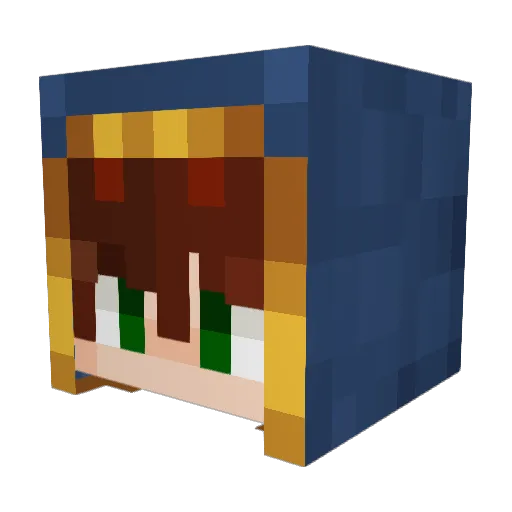 YANAGI68 Minecraft avatar head, 3D render