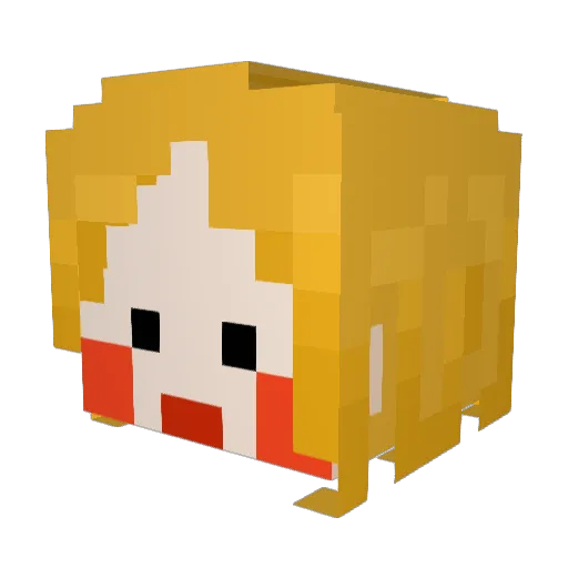 YANGSOJU Minecraft avatar head, 3D render