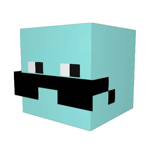 YANG_777 Minecraft avatar head, 3D render