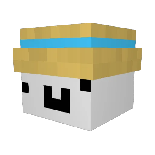 YANJUNWEI Minecraft avatar head, 3D render