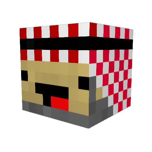 YASIN_exe Minecraft avatar head, 3D render