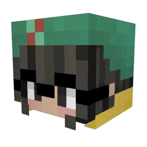 YATO55 Minecraft avatar head, 3D render