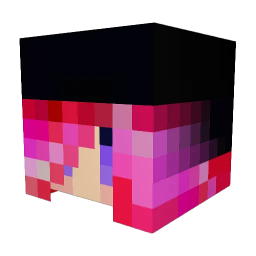 YAUH_CHANNEL Minecraft avatar head, 3D render