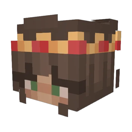 YAWS7 Minecraft avatar head, 3D render