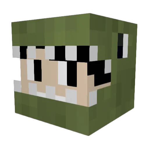 YAYEETI Minecraft avatar head, 3D render