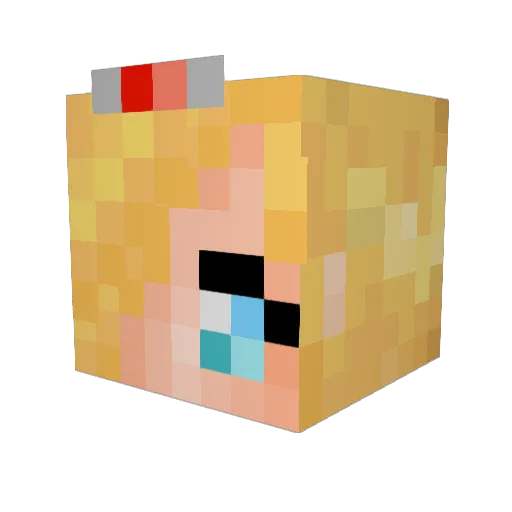 YAYruth Minecraft avatar head, 3D render