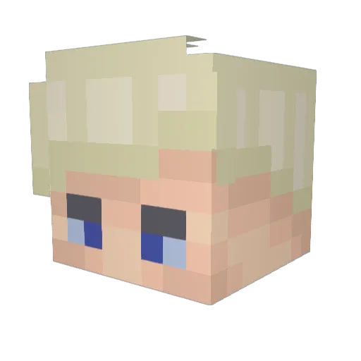 YAZ_V_VEDRE Minecraft avatar head, 3D render