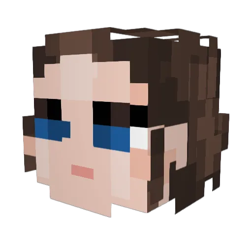 YA_GUEY Minecraft avatar head, 3D render