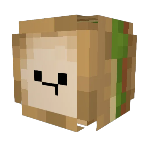 YA_MAN0 Minecraft avatar head, 3D render