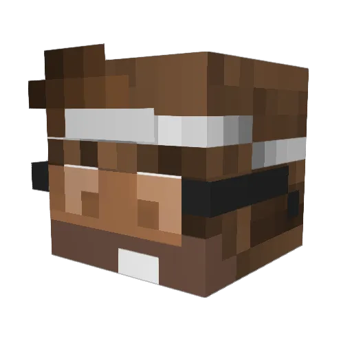 YAbirow Minecraft avatar head, 3D render