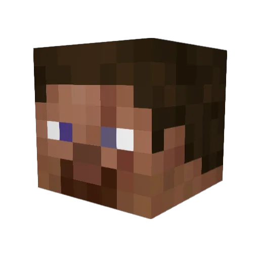YB4KT Minecraft avatar head, 3D render