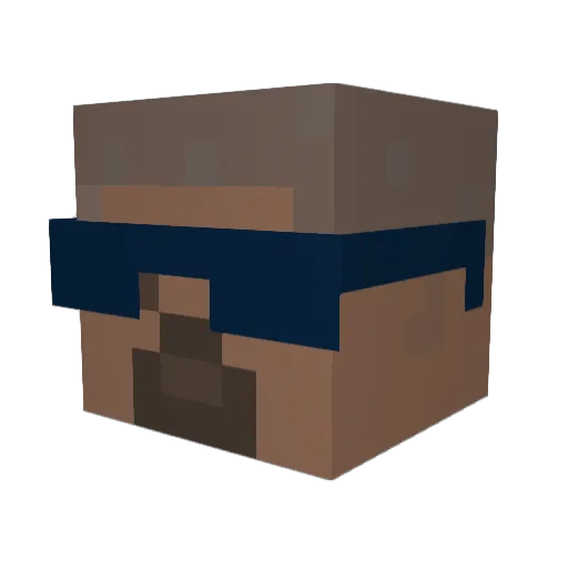 YBG_Milo Minecraft avatar head, 3D render