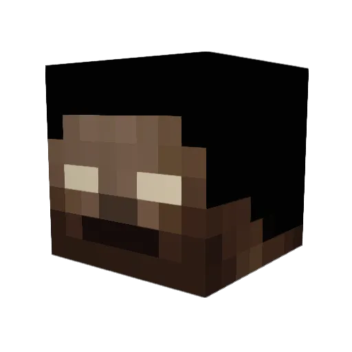 YBJ_oMo Minecraft avatar head, 3D render