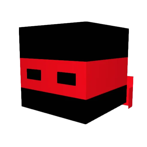 YBZ Minecraft avatar head, 3D render
