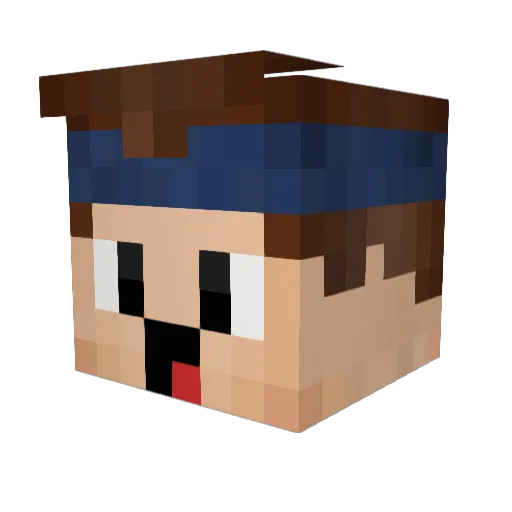 YBZSG Minecraft avatar head, 3D render