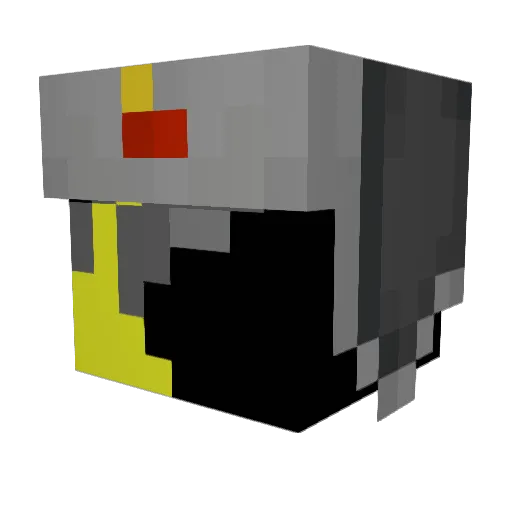 YBirb Minecraft avatar head, 3D render