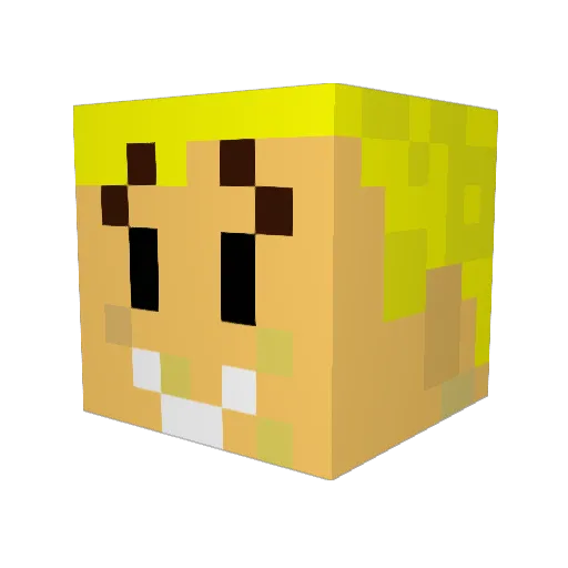 YByron Minecraft avatar head, 3D render