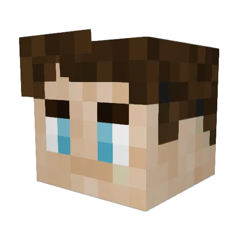 YCS168 Minecraft avatar head, 3D render