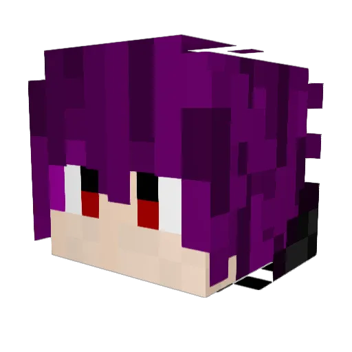 YC_F Minecraft avatar head, 3D render