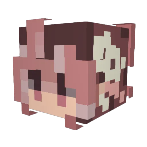YDF_Lyta Minecraft avatar head, 3D render