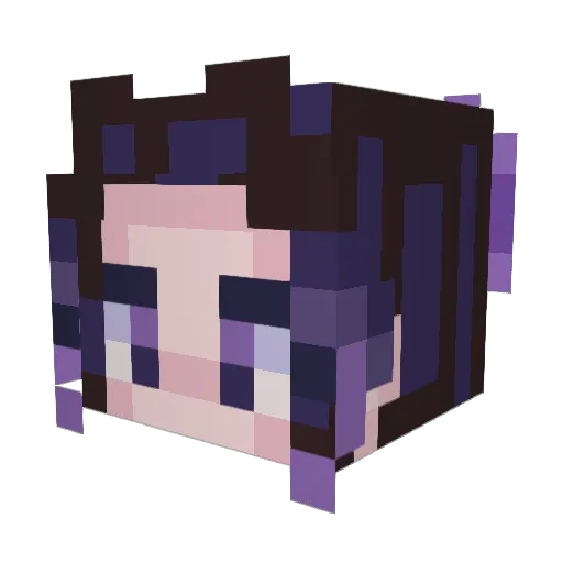 YDUV Minecraft avatar head, 3D render