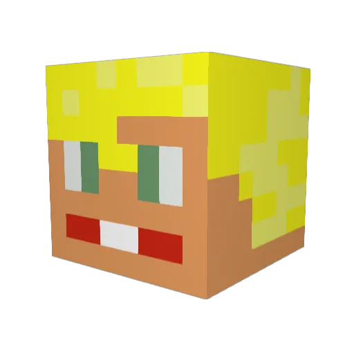 YDoh Minecraft avatar head, 3D render