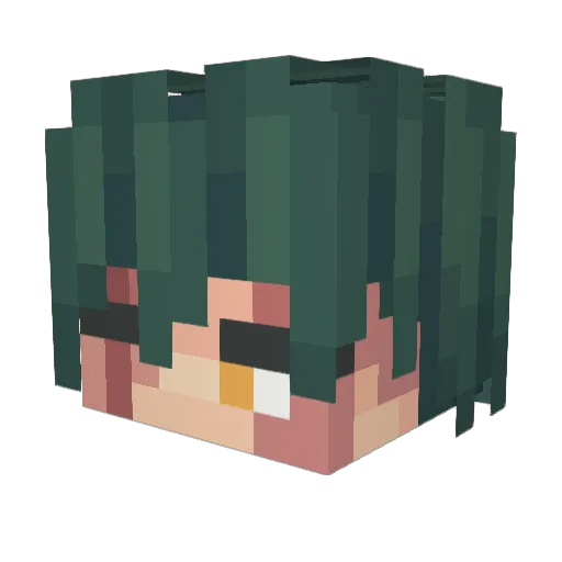 YE55555 Minecraft avatar head, 3D render