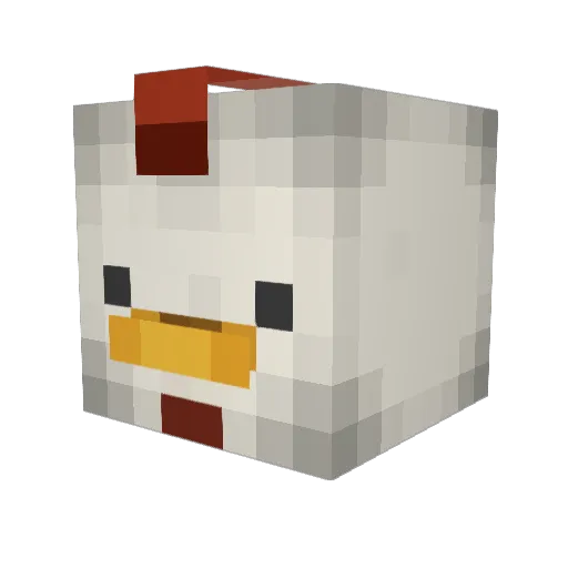 YEAJIU Minecraft avatar head, 3D render