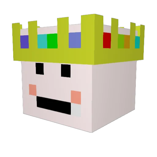 YEE73 Minecraft avatar head, 3D render