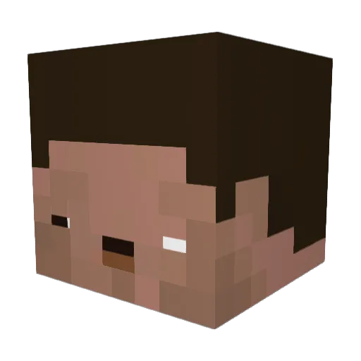 YEEZY350V2 Minecraft avatar head, 3D render