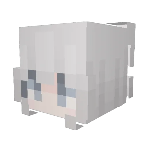 YEE_123 Minecraft avatar head, 3D render