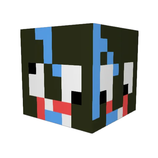YEIKS Minecraft avatar head, 3D render