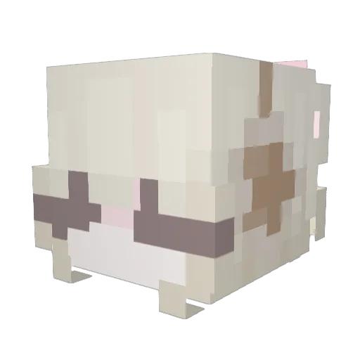 YEL4N Minecraft avatar head, 3D render