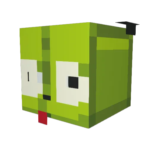 YELOFISHE Minecraft avatar head, 3D render
