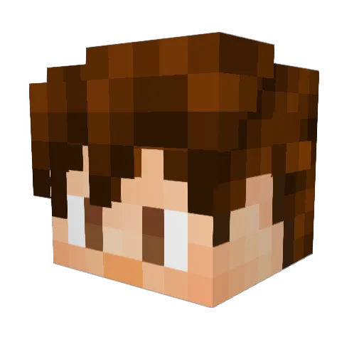 YESHEII Minecraft avatar head, 3D render