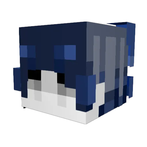 YEY07 Minecraft avatar head, 3D render