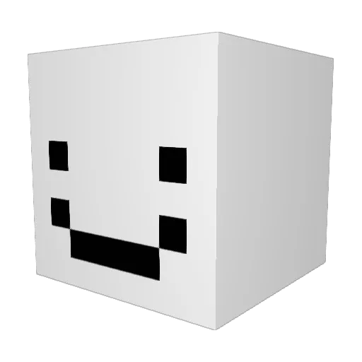 YEY102 Minecraft avatar head, 3D render