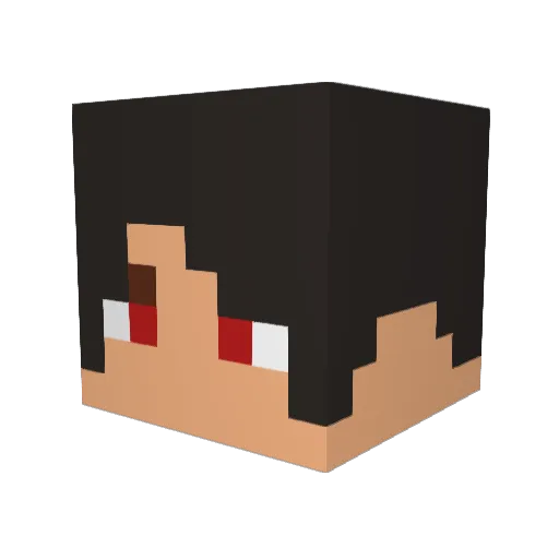 YEchromo Minecraft avatar head, 3D render
