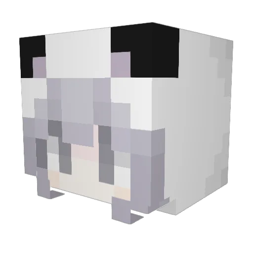 YEwinnie Minecraft avatar head, 3D render