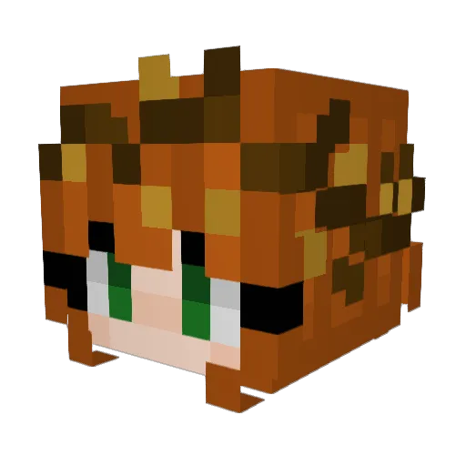 YG5681 Minecraft avatar head, 3D render