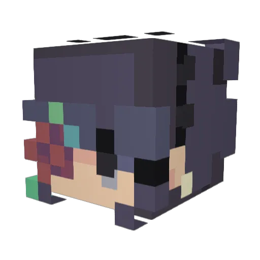 YGALEXY Minecraft avatar head, 3D render